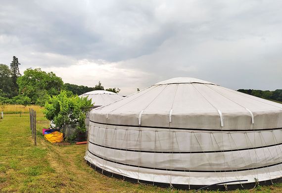 Ansicht der Jurte von außen